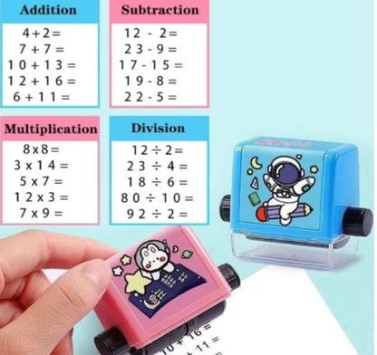 SOPALI Smart Digital Math Roller Stamp(+),(-),(x) & division for teaching stump