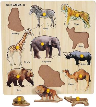 KIDACIOUS LOW PRICE EDUCATIONAL ANIMAL BOARD BLOCK LEARNING 1 2 3 YEAR OLD KIDS TODDLERS