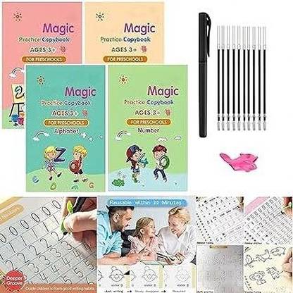 Labhimpex 470-Magic Practice Copy, (4 + 10 Refill+ 2 Pen +2 Grip) Set-330-470-AA-2570-A