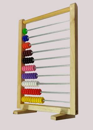 सिनलार्क Abacus Multicolour Wooden Educational Toy, Early Math Skills, 3 Years & Above