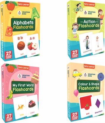 spartan kids Early Learning Flash Cards 1 Year To 6 Year Babies (Combo Set)