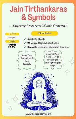 Kidszentoys Velcro Activity kit Jain Tirthankaras & Symbols - Play & Learn