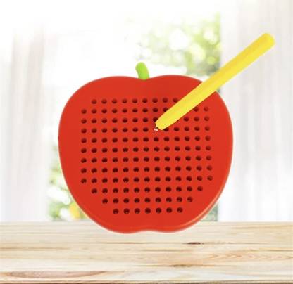 Kaizen Enterprises Megnatic Duodle Writing Drawing Pod – Erasabl Compact Aple Shaped Magnatic (Red)