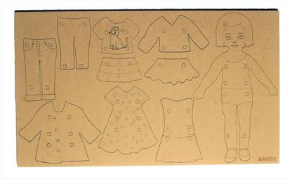 Ansoz Creative Wooden Doll Kit for Kids - DIY Coloring, Dressing | Free Colors,Threads