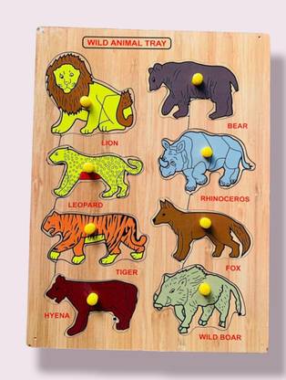 VSINDIA Clever Champ Wild Animal Pictures Tray