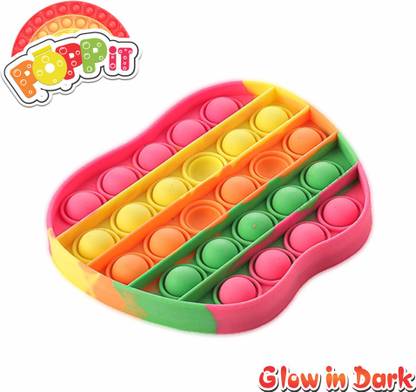 333MART Pop It Fidget Toys, Pop it Rainbow (Pop it Apple)