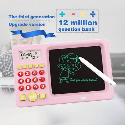 HEZKOL Writing Tablet With Math Calculator & Educational Arithmetic Treasure