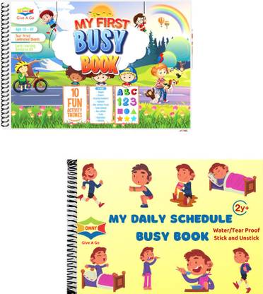 ओमनी गिव अ गो Combo of First busy book and My Daily Routine Busy Book Boys