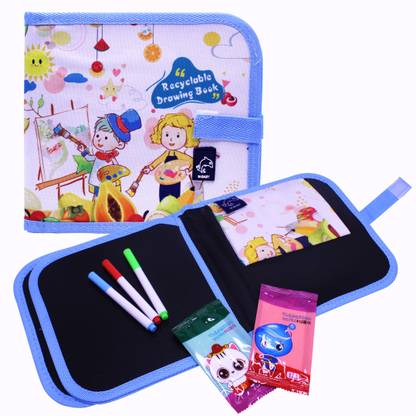 Craveon 3D Cartoon Graphics Printed Kids Erasable Doodle Book for Toddler