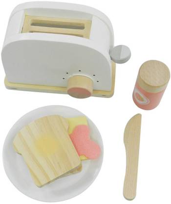 Playbox Little Toasty Toy Kitchen Wooden Pop-Up Toaster Play Set 10