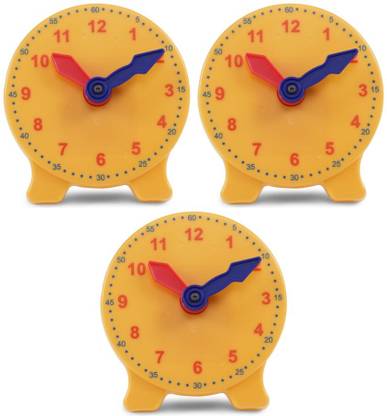Navnirmiti Student Clock | Interactive Learning Tool for Time Telling Skills | Pack of 3
