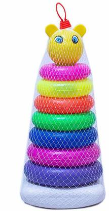 littlewish Amazing Educational Teddy Stacking Ring Big(7 Rings). let Your Child Learn Different Colours, Stacking and Sorting.