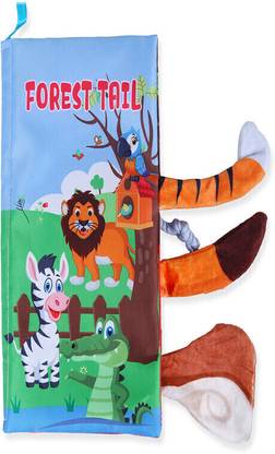 Baby Moo Forest Tail Early Children Sensory Development 3D Cloth Book With Rustle Paper