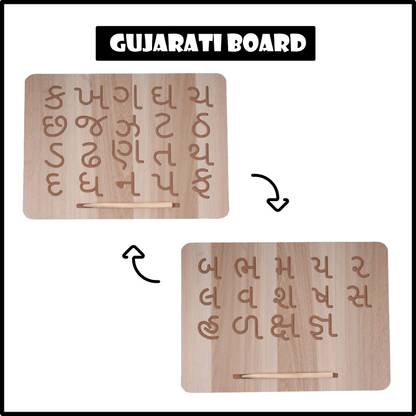 Zysia Gujarati Typing Board Puzzel English Alphabet Tracing Board And Dummy Pencil