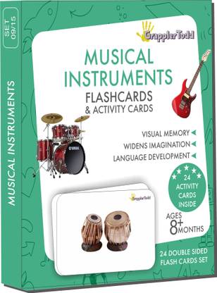 Grapplertodd Early Learning - Musical Instruments Flash Cards