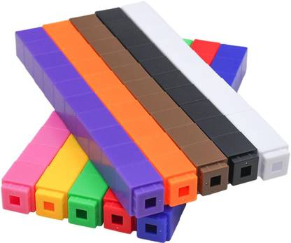 Lyla Gift Learning Resources Interlocking Math Link Cubes Snap Blocks 4 Colors