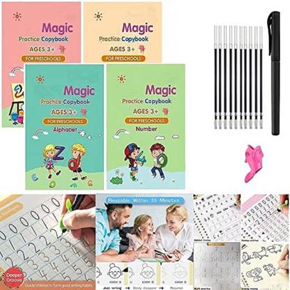 DEKIYANZ Sank Magic Practice CopybookReusable Writing Tool handwriting improvement kit