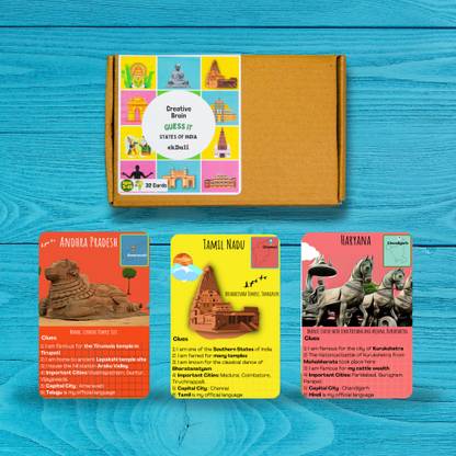ekdali Famous Monuments of India Flash Cards - 32 cards covering all states of India