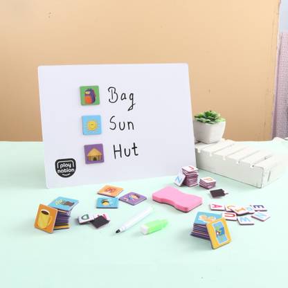 Play Nation Spell World Magnetic Learning Set with Fun Alphabets & Magnetic Board and Marker