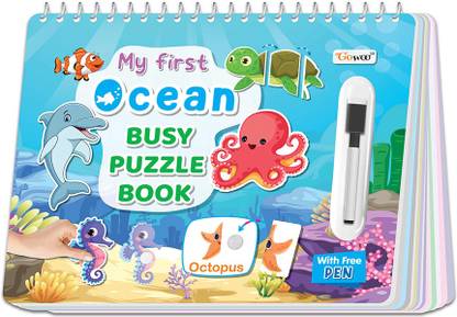 GO WOO My First Ocean Busy Puzzle Book with Free Pen