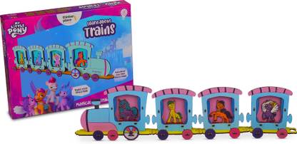 ThinkerPlace My Little Pony DIY STEM Educational Mini Train Photo Frame Toy for 3+ Years Kids