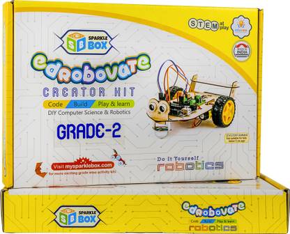 Sparklebox Robotics Kit | Grade 2 | 20 Experiments | Ideal Gift for Kids of Age 7 Years and Above Hands on Learning | DIY Kit | Fun Educational Learning