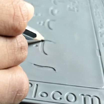 AKSHARABHYAS URDU ALPHABET SLATE with total letters in grooves in a single slate Alphabet depicted in Page 1 and words in Page 2 on each for thorough practice with Pencil.