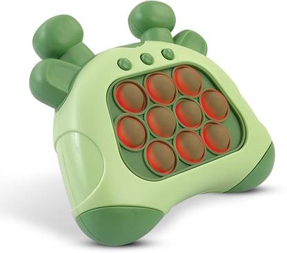 TOY MART Green Pop It Game Toy with Light & Sound for Kids, Pop It Bubble Push Game