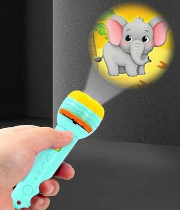 VAKRA Mini Slide Projector Flashlight Torch, Kids Projection Lamp Education