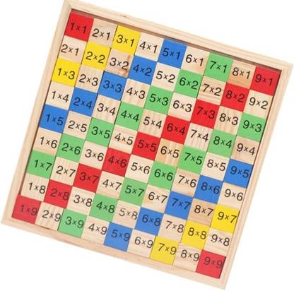 Rainbowstore Mathematics Educational Wooden Toys Multiplication Table Kids Blocks Puzzle