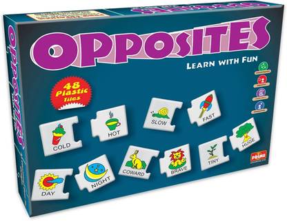 YUIOP - Opposites - Educational Game - Learn Opposite Words - 48 Plastic Tiles