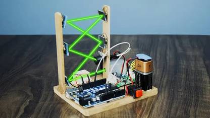 santosh the project maker Arduino Based Laser Based Theft Detection System Project