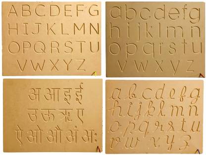 REWASHREE CRAFT WORLD Wooden Tracing Board with Pencil Alphabets ...