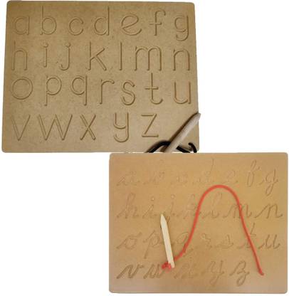 Plus Shine Cursive Small Alphabet Writing Practice Slate+Small ABC Tracing Board for Kids