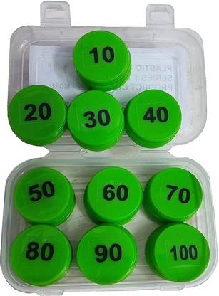 MOREL PLASTIC NUMERICAL TOKEN COINS, COINS ( 1 TO 100 ) ROUND SHAPE PLASTIC TOKEN, MULTICOLOR PRODUCT