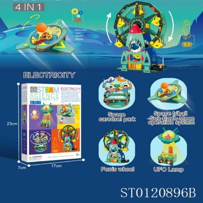 KTRS DIY Ferris Wheel Toys Kids Learning Educational Toys Wooden ...