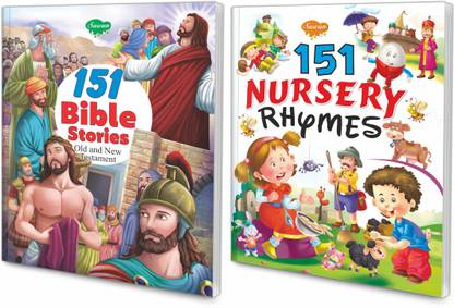 Sawan Present Set Of 2 Story Books | 151 Series | Bible Stories & Nursery Rhymes