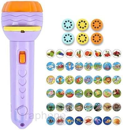 saifiji toyzone Mini 3 Slides 24 Pattern Projector Flashlight Torch Kids Projection Torch Story