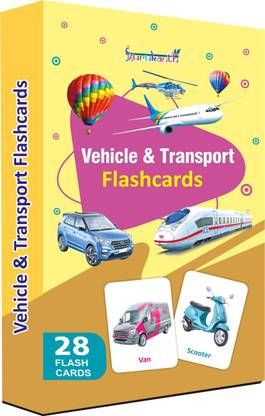 gurukanth Vehicle & Transport Flash Cards for Kids