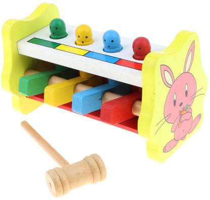 Little Mind Wooden Whack A Mole Game Hit Toy for Kids