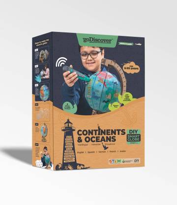 goDiscover DIY Talking Globe: Continents & Oceans