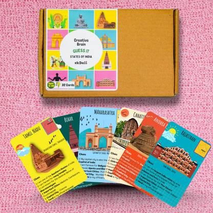 ekdali Fun Facts Indian States Flash Cards for kids Best gift for kids