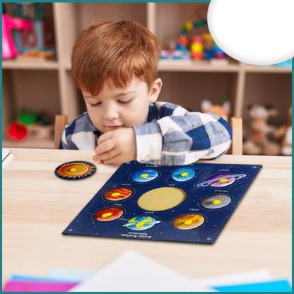 SHALAFI Solar System Puzzle Blocks Board Solar System With All Planet Outer Space Toy