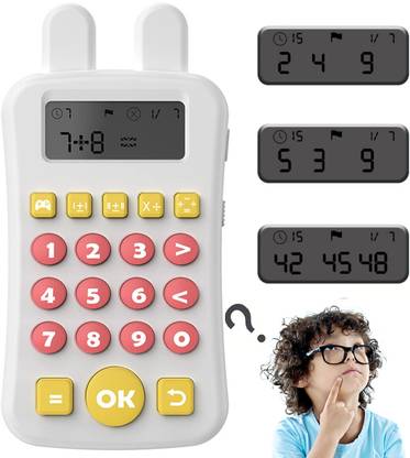 PATPAT Learning Toys for 3+ Year Old, Math Games Calculator Toy Basic Calculation Game