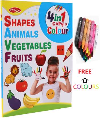 AP SINHA Four In One Colouring Book | Drawing And Colouring Practice Book For Children