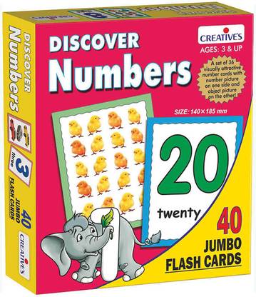 Creatives Numbers Jumbo Flash Cards - 36 Cards