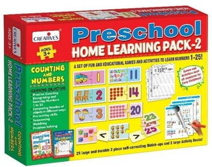 CREATIVE'S Pre- school home learning pack-2 counting and Number( 50 match-ups, activity Guide)