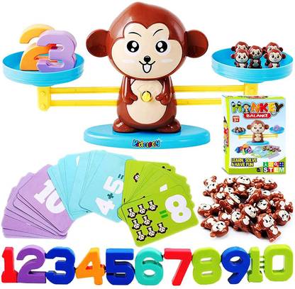 KIDOLOGY Monkey Balance Counting Toys, Cool Math Game for Kids Preschool Game