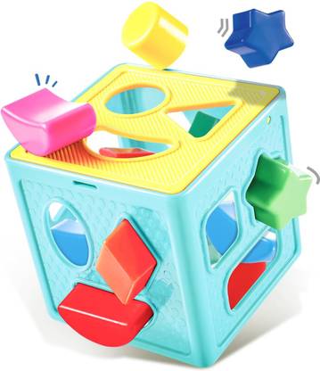 Intellibaby Shape Sorter Cube for Kids| Sorting & Stacking Toys for Toddlers| Best Baby Gift