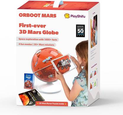 PlayShifu Interactive Science Kit - Orboot Mars(Globe + App) Explore Planet Mars